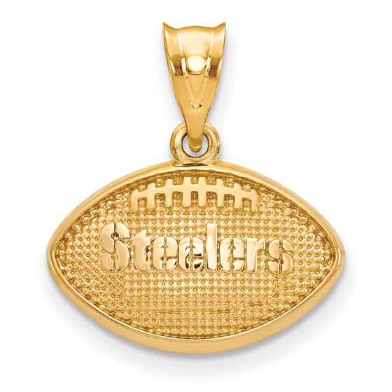 Sterling Silver Gold-plated Pittsburgh Steelers Football Pendant Sterling Silver Gold-plated Pittsburgh Steelers Football Pendant